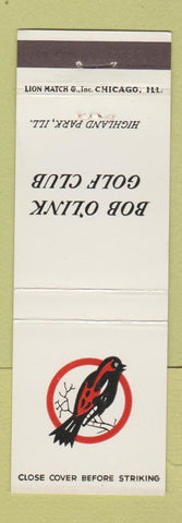 Matchbook Cover - Bob O'Link Golf Club Highland Park IL