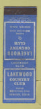 Matchbook Cover - Lakewood Country Club Denver Colorado