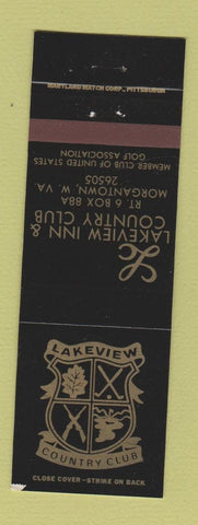 Matchbook Cover - Lakeview Inn Country Club Morgantown WV