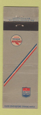 Matchbook Cover - United Airlines Chevron oil gas