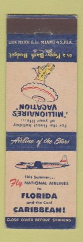 Matchbook Cover - National Airlines Floria Caribbean Vacations