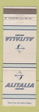 Matchbook Cover - Alitalia Airlines