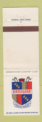 Matchbook Cover - Birmingham Country Club MI