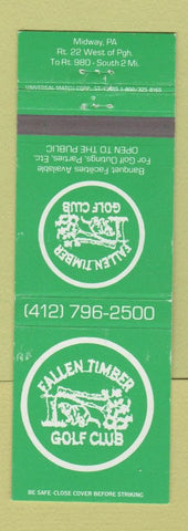 Matchbook Cover - Fallen Timber Golf Club Midway PA