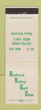 Matchbook Cover - Bedford Valley Golf Club Battle Creek MI