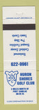 Matchbook Cover - Huron Shores Golf Club Port Sanilac MI