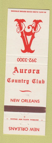 Matchbook Cover - Aurora Country Club New Orelans LA