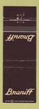 Matchbook Cover - Braniff Airlines BROWN