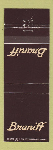 Matchbook Cover - Braniff Airlines BROWN