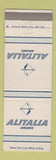 Matchbook Cover - Alitalia Airlines