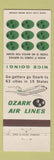 Matchbook Cover - Ozark Airlines