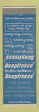 Matchbook Cover - Deepfreeze Appliances Paul Dorsney Richardson Park DE