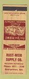 Matchbook Cover - Rust Weir Supply Georgetown DE