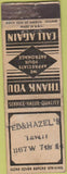 Matchbook Cover - Ed  and  Hazel's Thank You no town