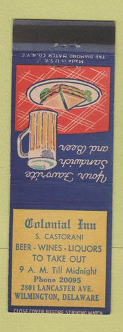 Matchbook Cover - Colonial Inn Wilmington DE