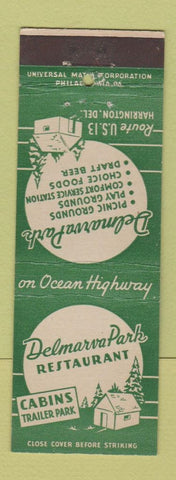 Matchbook Cover - Delmarva Park Restaurant Cabins Harrington DE