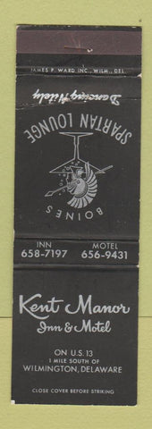 Matchbook Cover - Kent Manor Inn Motel Wilmington DE