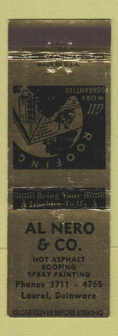 Matchbook Cover - Al Nero Roofing Asphalt Laurel DE