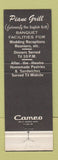 Matchbook Cover - Piane Grill Wilmington DE