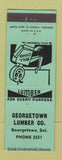 Matchbook Cover - Georgetown Lumber Company DE
