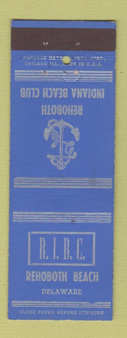 Matchbook Cover - Rehoboth Indiana Beach Club DE