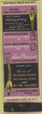 Matchbook Cover - Golden Pheasant Dallas TX