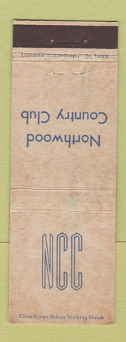 Matchbook Cover - Northwood Country Club WEAR