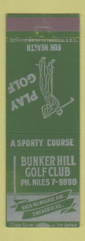 Matchbook Cover - Bunker Hill Golf Club Chicago IL