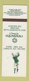 Matchbook Cover - Newlands Golf Country Club Langley BC