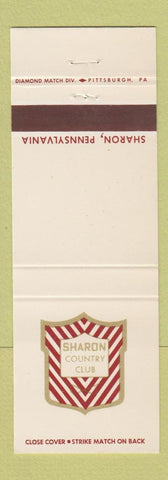 Matchbook Cover - Sharon Country Club PA