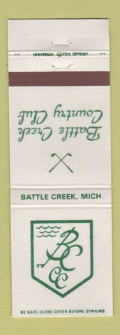 Matchbook Cover - Battle Creek Country Club MI