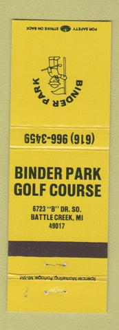 Matchbook Cover - Binder Park Golf Course Battle Creek MI