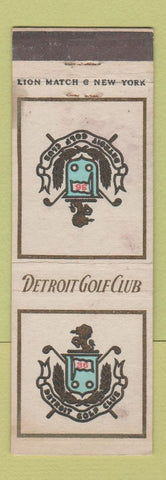 Matchbook Cover - Detroit Golf Club MI WEAR