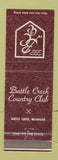 Matchbook Cover - Battle Creek Country Club MI