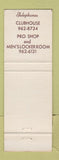 Matchbook Cover - Battle Creek Country Club MI