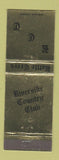 Matchbook Cover - Riverside Country Club Battle Creek MI GOLD WEAR