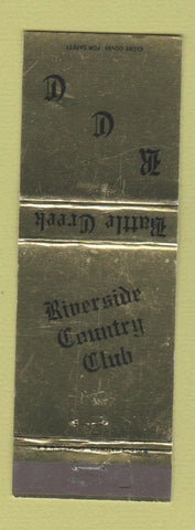 Matchbook Cover - Riverside Country Club Battle Creek MI GOLD WEAR