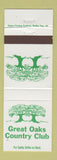 Matchbook Cover - Great Oaks Country Club