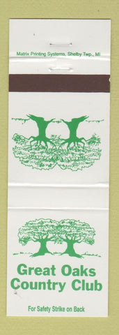 Matchbook Cover - Great Oaks Country Club