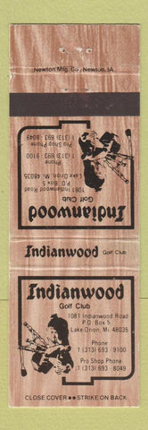 Matchbook Cover - Indianwood Golf Club Lake Orion MI