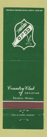 Matchbook Cover - Country Club of Decatur IL