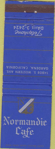Matchbook Cover - Normandie Cafe Gardenia CA