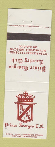 Matchbook Cover - Prince Georges Country Club Mitchellville MD
