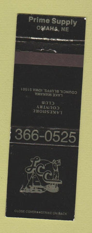 Matchbook Cover - Lakeshore Country Club Council Bluffs IA