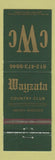 Matchbook Cover - Wayzata Country Club MN