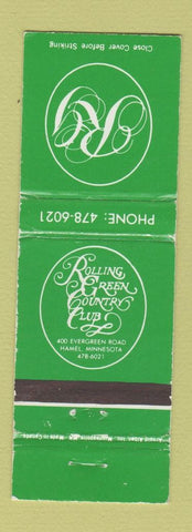 Matchbook Cover - Rolling Green Country Club Hamel MN WORN