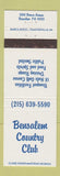 Matchbook Cover - Bensalem Country Club PA