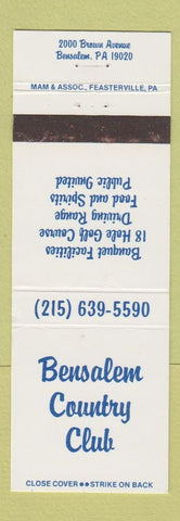 Matchbook Cover - Bensalem Country Club PA