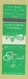 Matchbook Cover - Cross Creek Resort Titusville PA