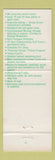 Matchbook Cover - Cross Creek Resort Titusville PA